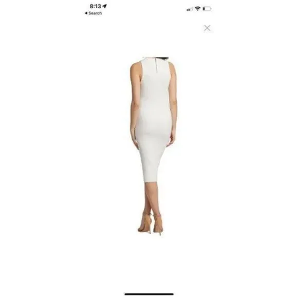 Alice + Olivia Brooklynne Ribbed midi dress size large NWT - Picture 8 of 9